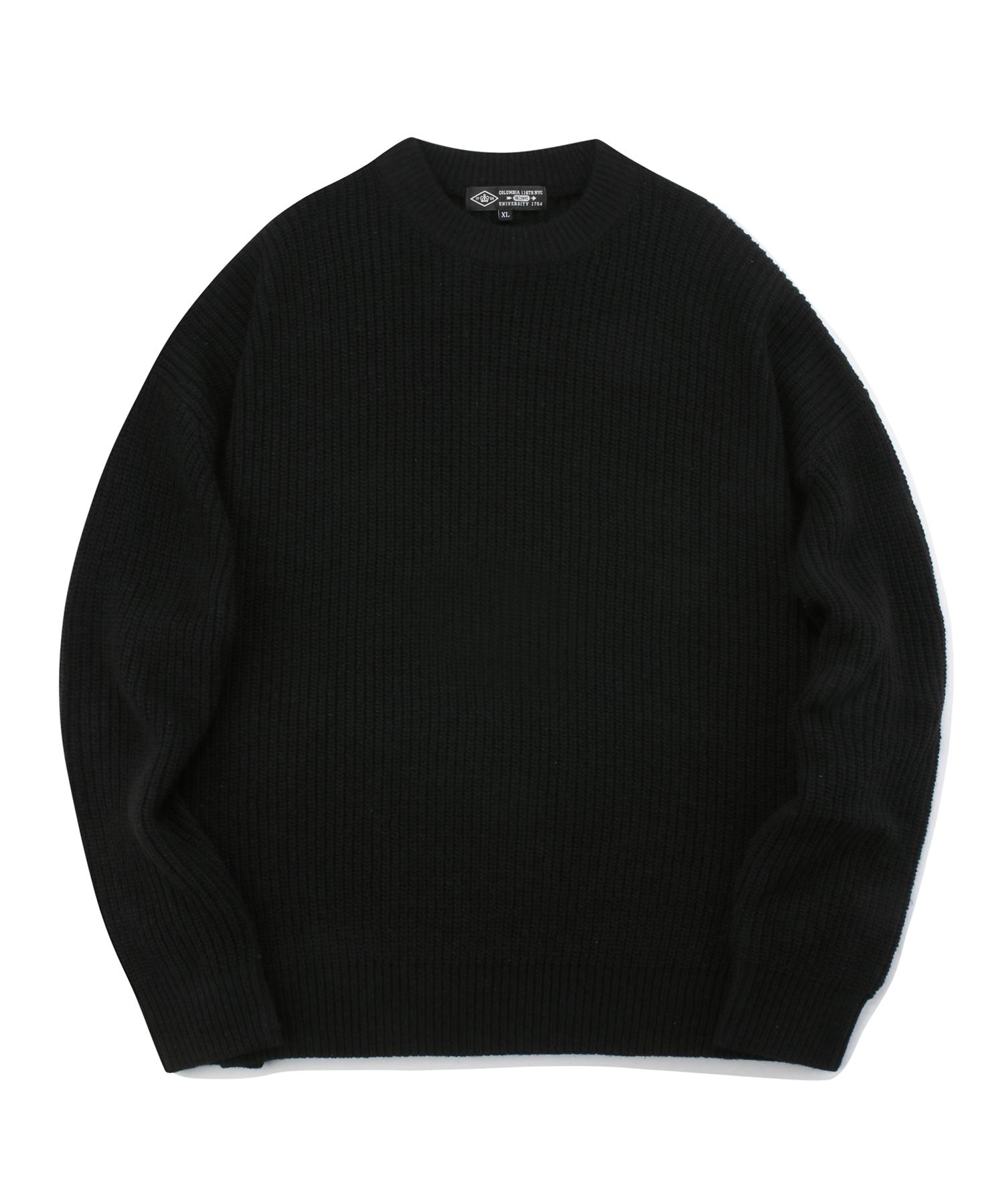 Columbia University 1754 Crown Overfit Round Sweater Black Ubk/L