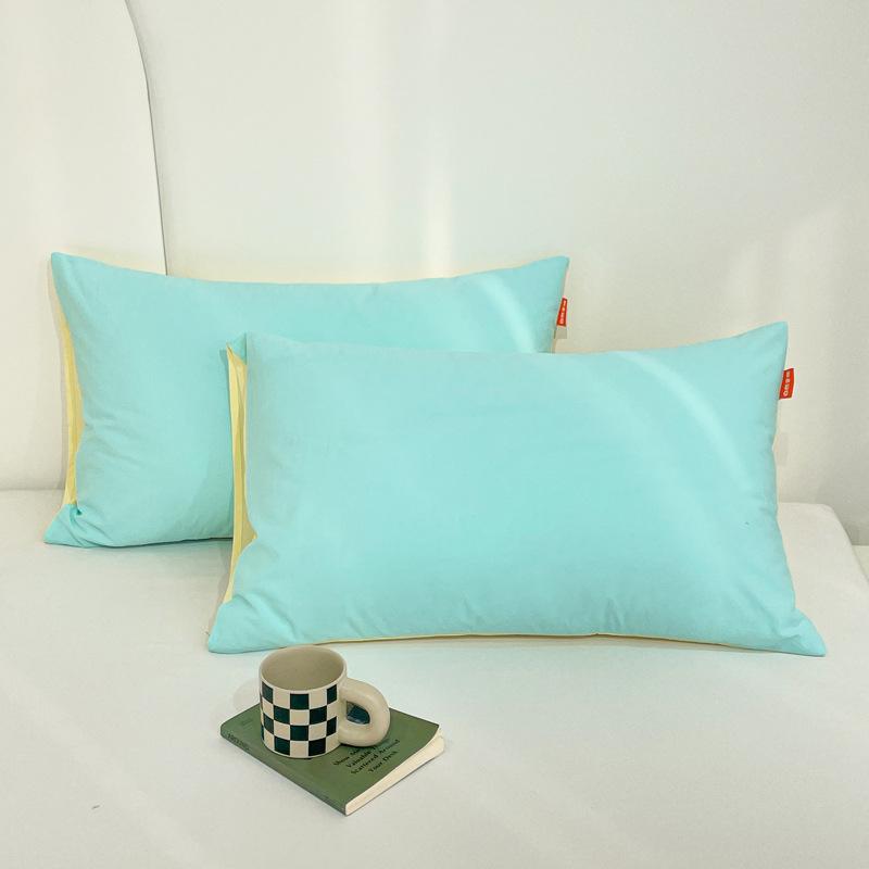 2pcs All-Cotton Washed Cotton Pillowcases, Comfortable for Bed Use, Machine Washable, Suitable for All Seasons.