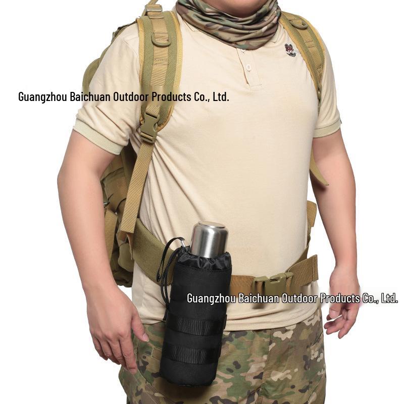 Sac plasă tactic cu șnur de camuflaj pentru sticle mari de apă