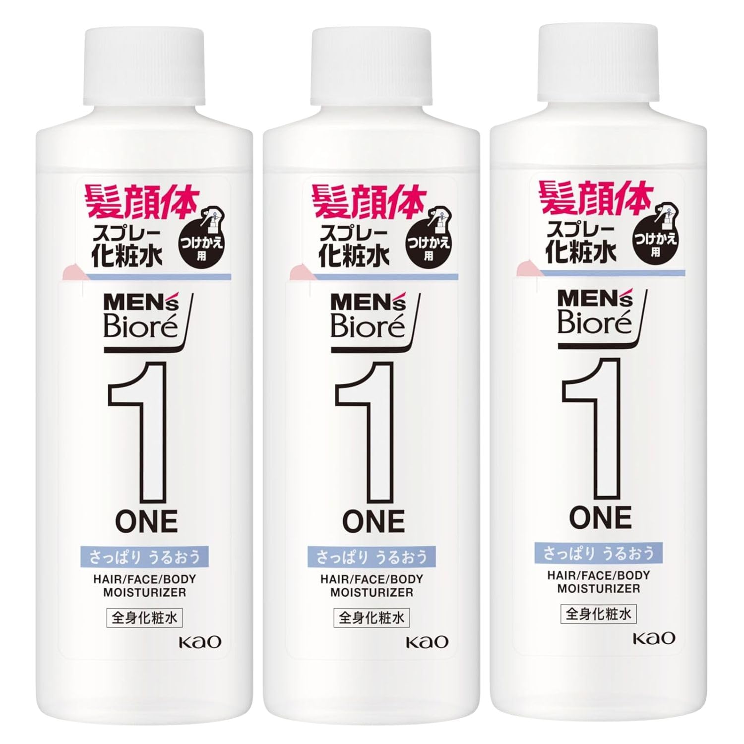 Mens Biore ONE All-Body Lotion Spray Refreshing Refill Spc Mart Bonus Set 3