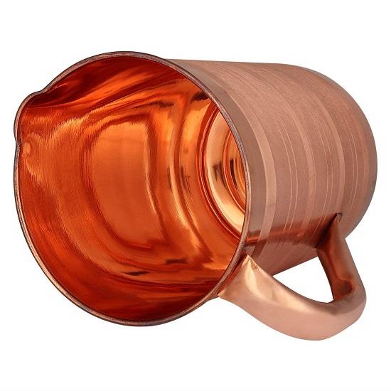 Ręcznie wykonany dzbanek z czystej miedzi, 1500 ml do przechowywania i serwowania wody
