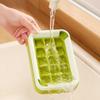 Silicone Ice Cubes Mold Large Capacity Reusablely Freezer Tray With Lid 15 Easy Removal Dishwasher Safe
