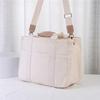 Thickened Canvas Tote Bag, Multi Functial Single Shoulder Crossbody Bag, Large Capacity Handbag with Multi-layer Storage Bag