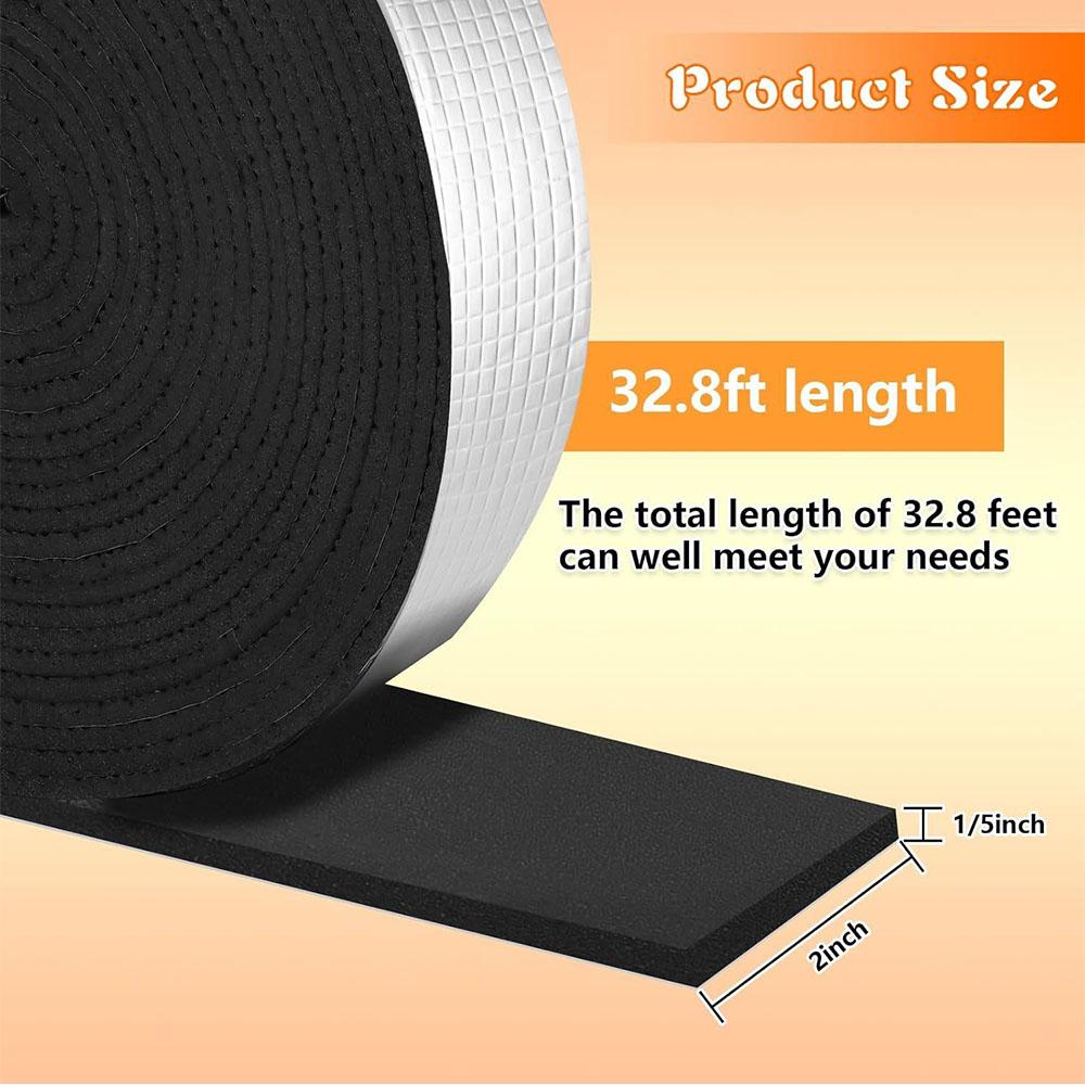 2 roll Pipe Insulation Wrap for Cold Hot Water Pipes, Reduce Heat Loss