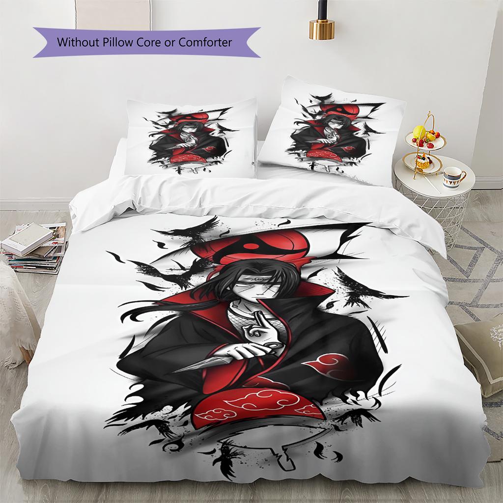 Cartoon-Muster Bettwäsche Steppbett-Set Bettbezug Kissenbezug Heimdekoration Geburtstagsgeschenk (1 Bettbezug + 2 Kissenbezüge, ohne Füllung)