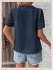 Summer Casual European & American Lace V-Neck Solid Color Women's Shirt