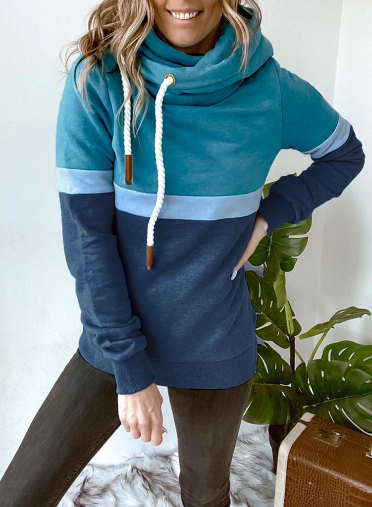 Sweat à capuche décontracté pour femme style européen-américain Automne/Hiver 2024