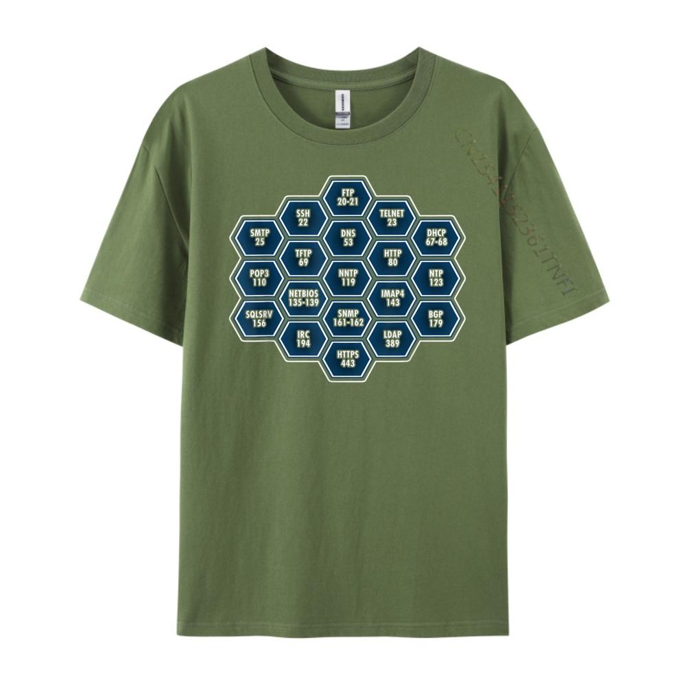 Cyber Security Port Numbers Hacker Wholesale Tshirts 100 Pcs Band Tshirts Korean
