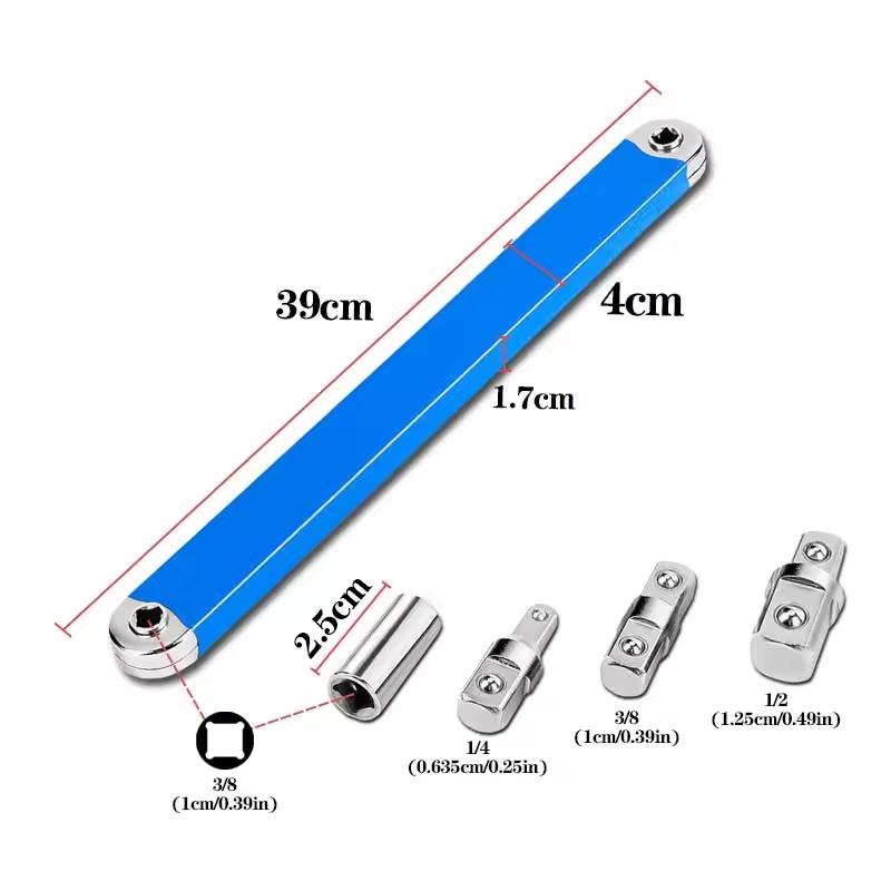 Versatile Extension Ratchet Wrench Multi-Purpose Zero Offset Extension Wrench NO Ratchet Wrench