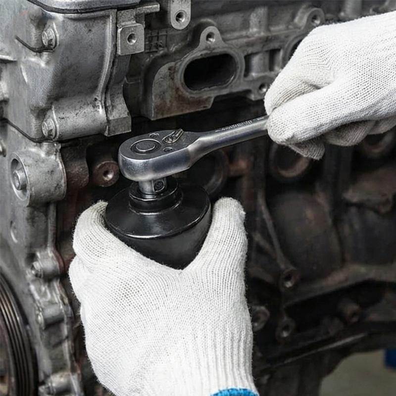 7Pcs 24-38mm Heavy Duty Aluminum Oil Wrench Cover Filter Socket and Socket Disassembly Tool for Car Manual Tool