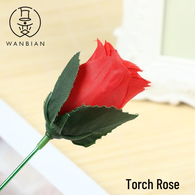 Magic Props Valentine s Day Torch: Transforming Rose Flower Toy красный