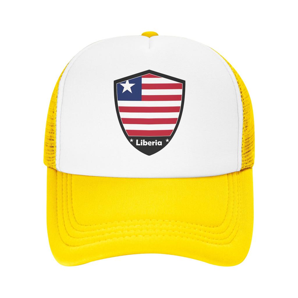 Summer Sun Hats Liberia Flag Badge Baseball Cap  Fashion Trucker Hat Summer FeUnisex Unisex Running Hippie Snapback Cap