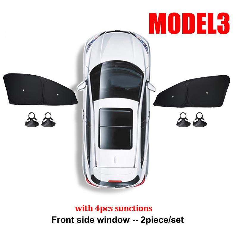 Car Side Window Sunshade for Tesla Model 3 Model Y Full Privacy Sun Shades Front Rear Windshield Window Glass Screen Accessories
