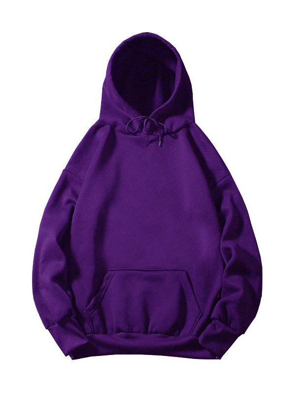 Felpa con cappuccio casual larga foderata in velluto da donna Autunno/Inverno 2024
