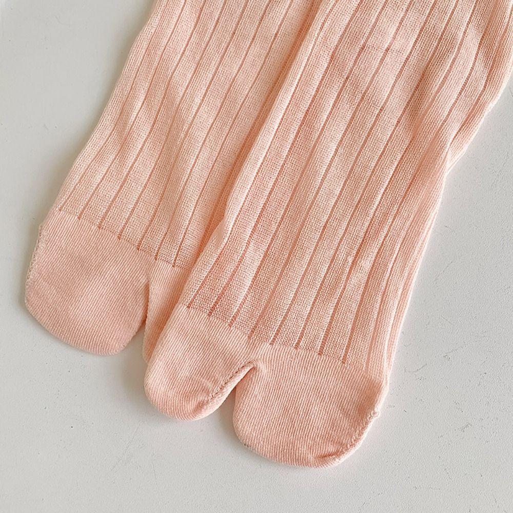 2Pairs Lolita JK Toe Separator Socks Anti Slip Short Tube Socks Two Toed Cotton Socks School