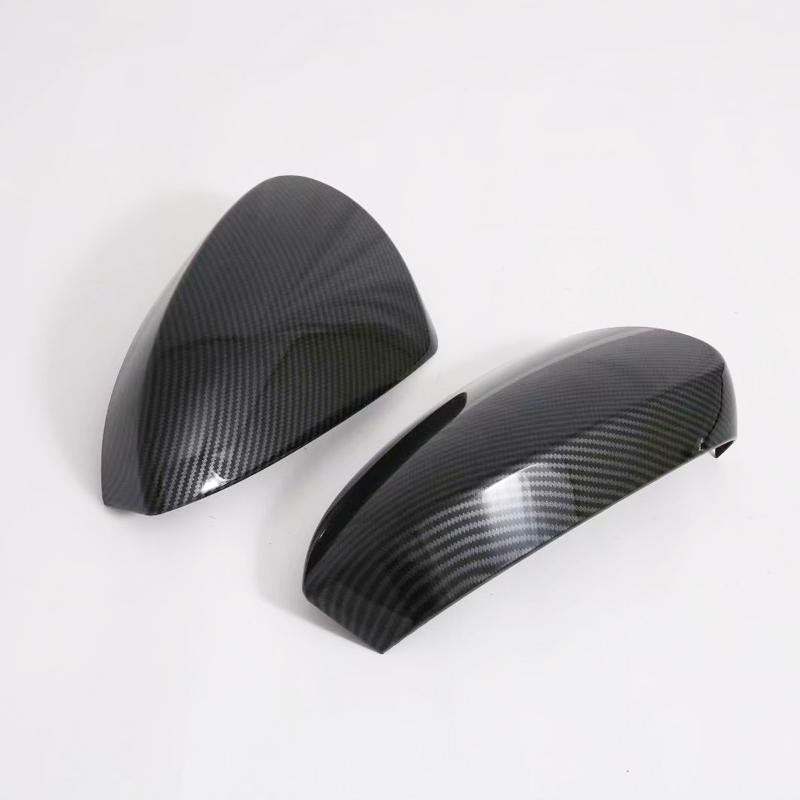 For ALL-NEW Toyota RUSH 2018- car Rearview mirror cover trim, black carbon fibre / chrome Side  Turn Signal Mirror Covers