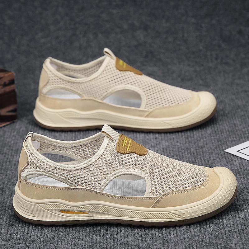 Summer Baotou Sandals Hollow Mesh Hole Shoes Outdoor Non-slip Lightweight Sports Casual Beach Shoes