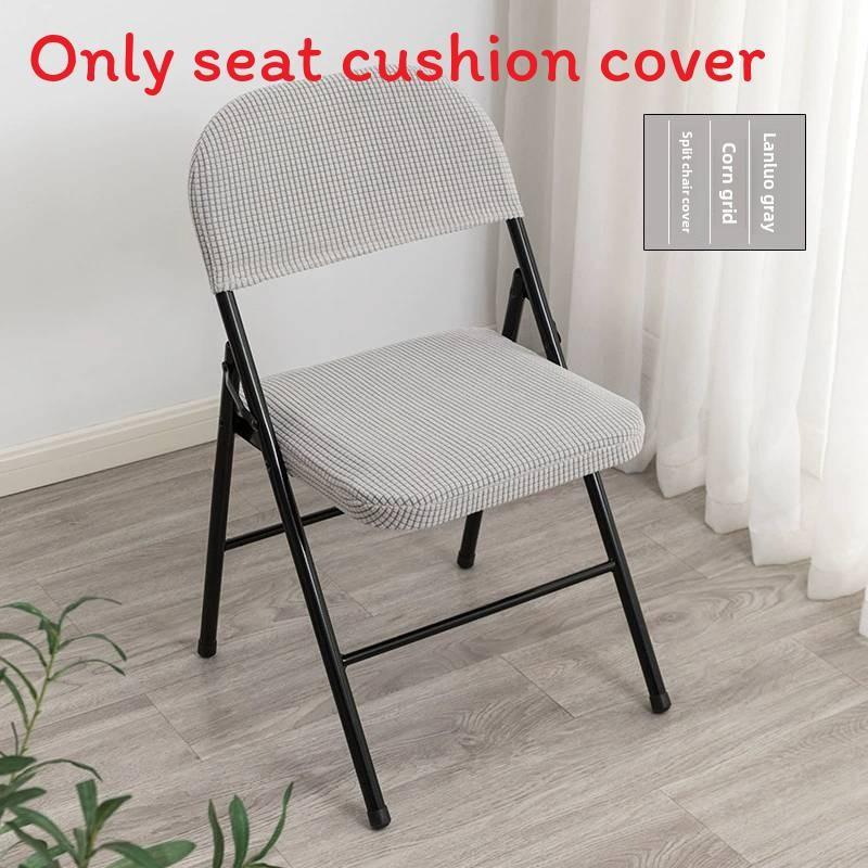Chair Split Folding Type Two Piece Cover With Solid Color Design For Party Home