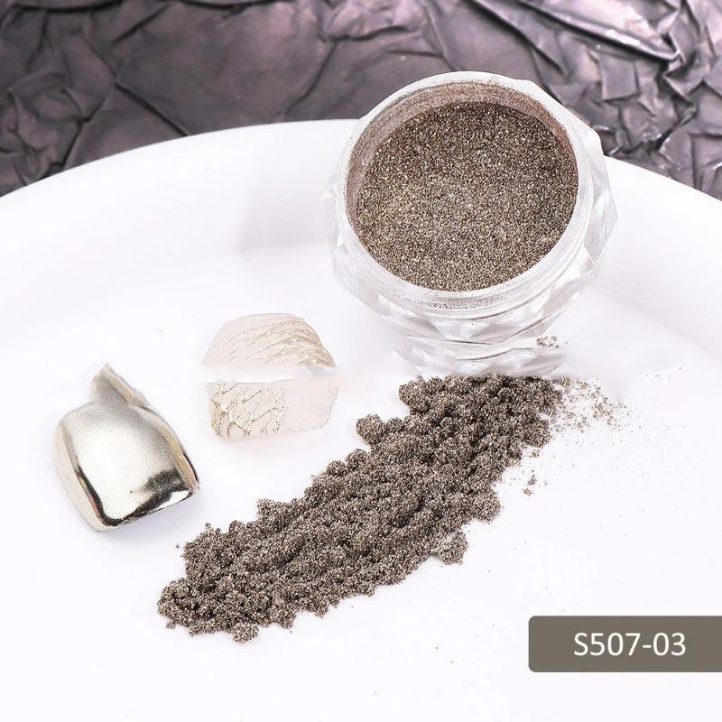 New Manicure Magic Mirror Powder Ins Metal Mirror Flour Light Gold Water Ripple Japanese Super Bright Nail Glitter