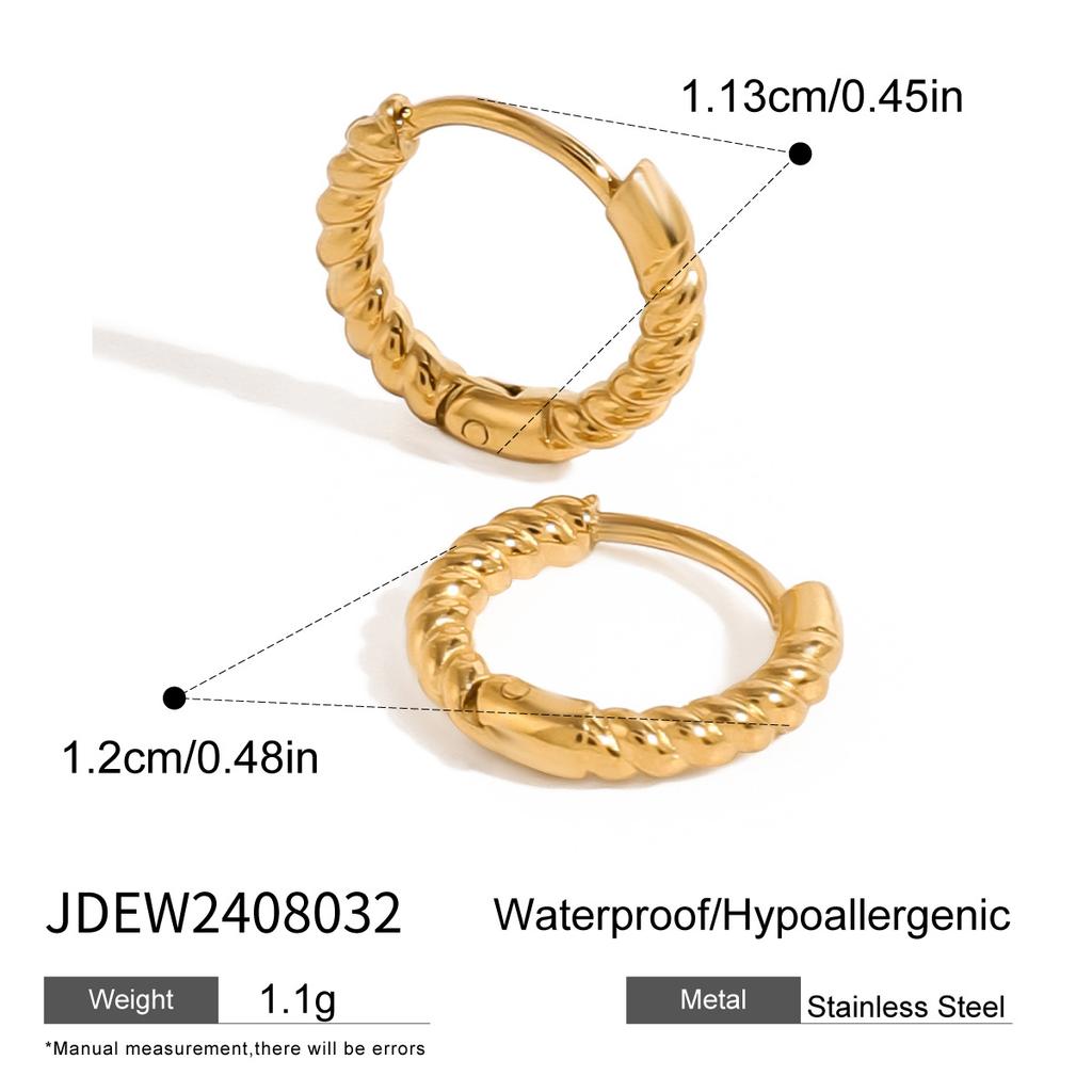Jiedin European and American stainless steel earrings do not fade earrings titanium steel earrings jewelry