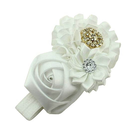Cute Flower Pendant Rhinestone Rose Pendant Hairband for Birthday Party