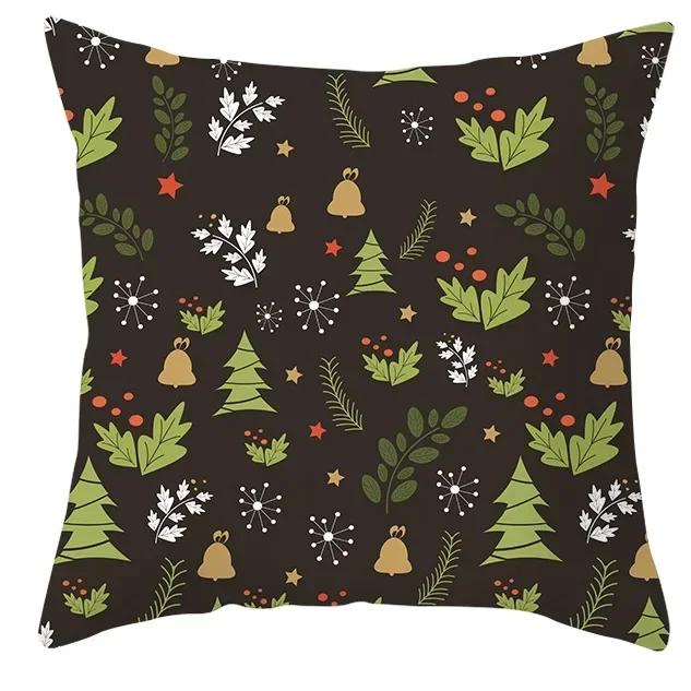 40/45/50/60cm Merry Christmas Santa Claus Printed Cushion Cover for Home Living Room Sofa Decoration Square Pillowcase