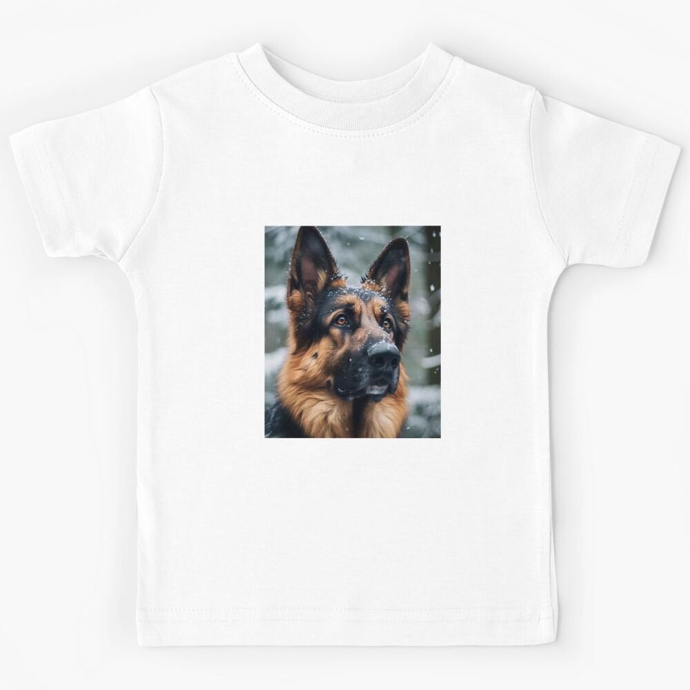 German Shepherd Portrait Kids T-Shirt 130