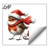 Redbreast Wall Stickers Christmas Window Static Sticker Decorative Reusable Decal PVC Festive Waterproof Mural Decor Holiday Cling for Home