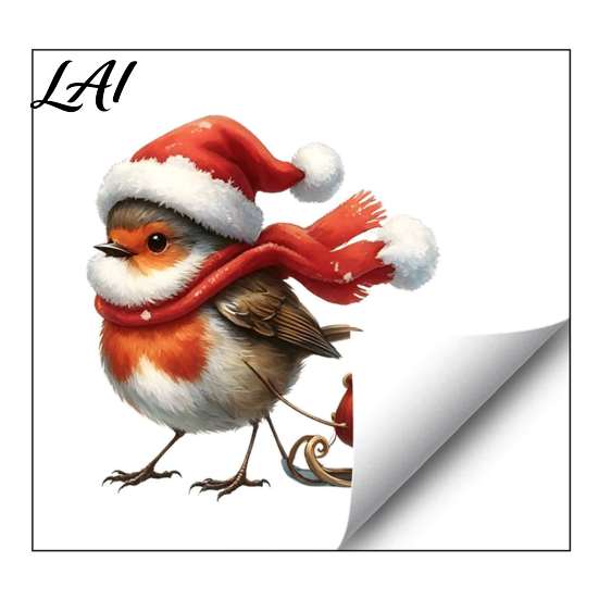 Redbreast Wall Stickers Christmas Window Static Sticker Decorative Reusable Decal PVC Festive Waterproof Mural Decor Holiday Cling for Home