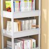 4 Tiers Rolling Cart for Snacks and Beverages Removable Storage Rack Trolley with Wheels for Office and School Use
