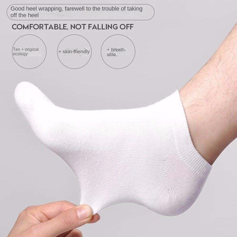 Unisex 10 Paar Einfarbige Socken Weiche Leichte Niedrig geschnittene Knöchelsocken Großpackung Schwarz Weiß Grau Herren Damen Strümpfe Strumpfwaren