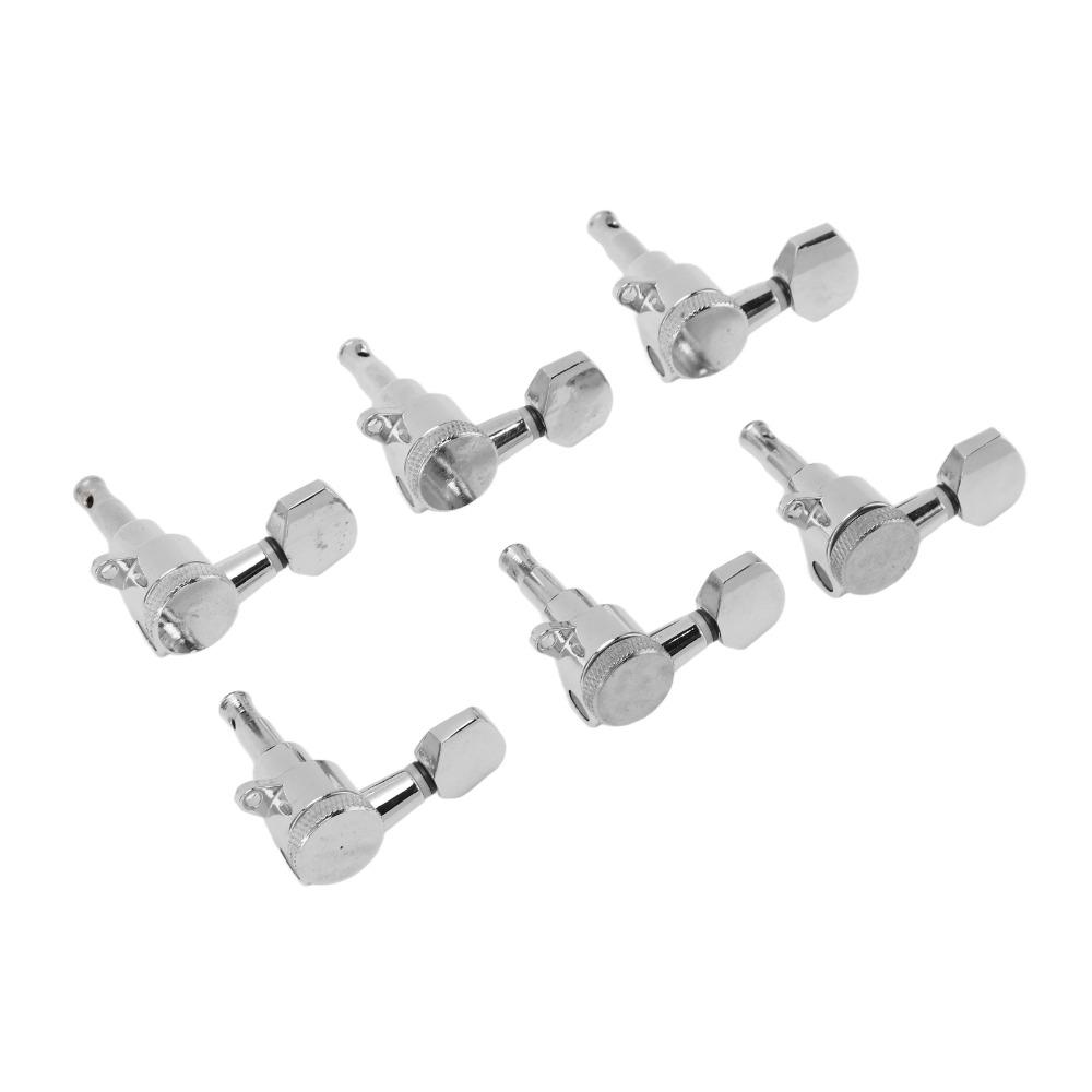 6PCS Silver Guitar Parts Metal Electric Guitar Parts Upgrade Tuning Pegs Electric Guitar