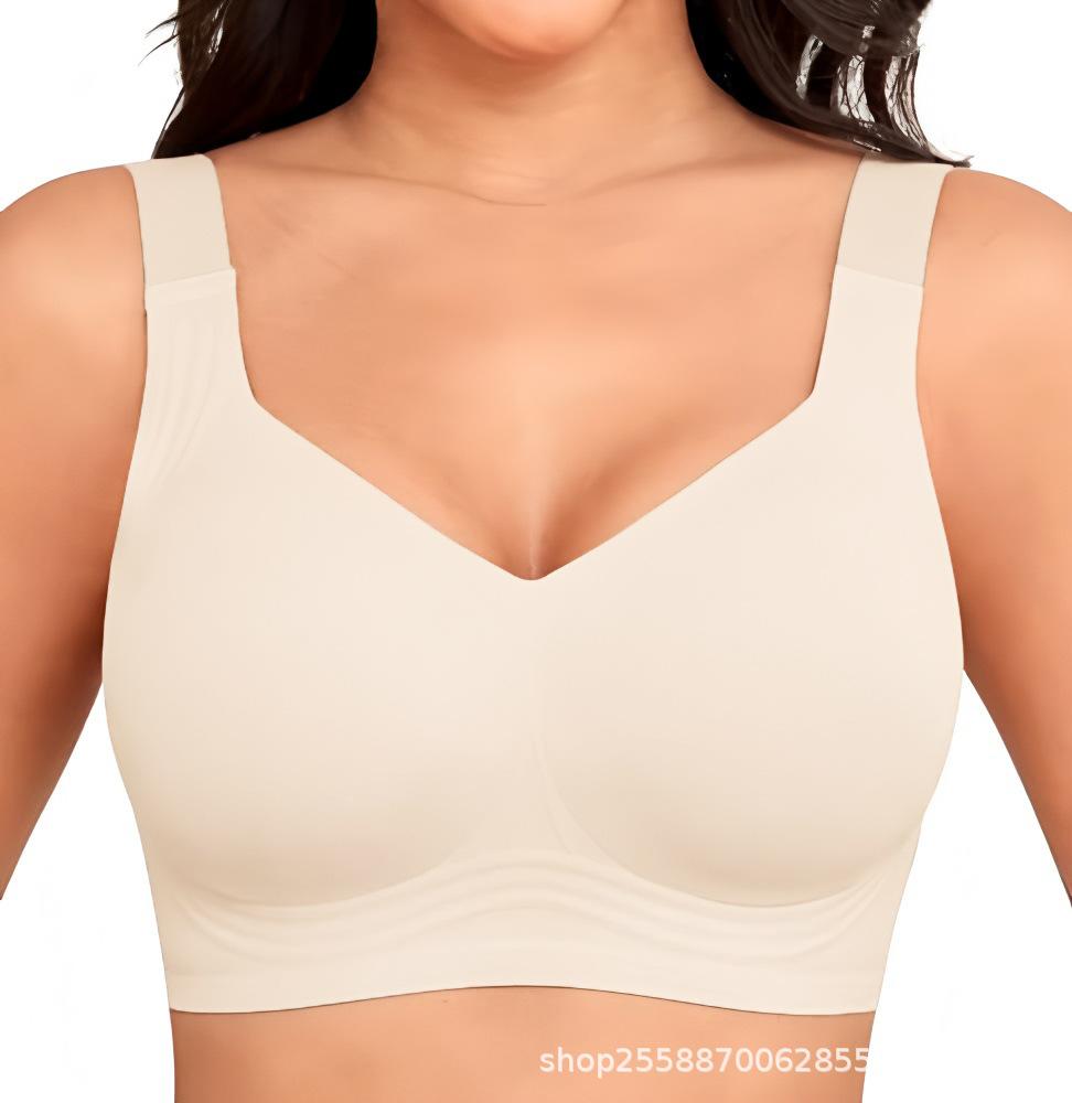 OEAK Reggiseno in Gel Wireless da Donna Taglie Forti Supporto Senza Cuciture Copertura Completa Push-Up Comodo Senza Ferretto