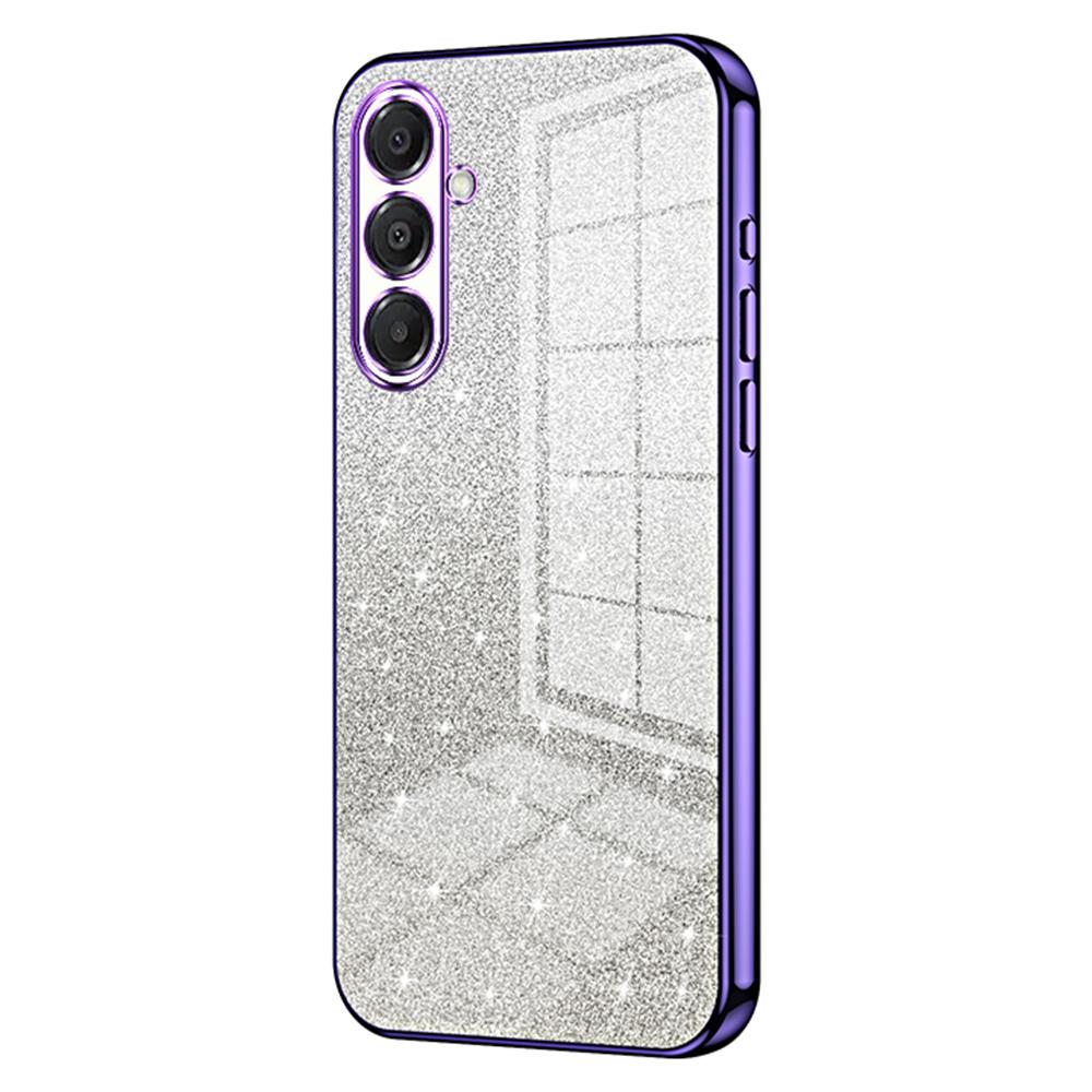 Etui na Samsung Galaxy A17 5G, galwanizowane, z gradientem, brokatowe, TPU, pokrowiec na telefon