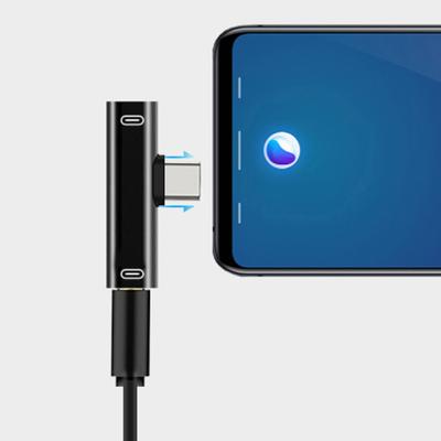 Adapter Multifunctional Reliable Type C To Alloy USB Dual Type-C Splitter Converter
