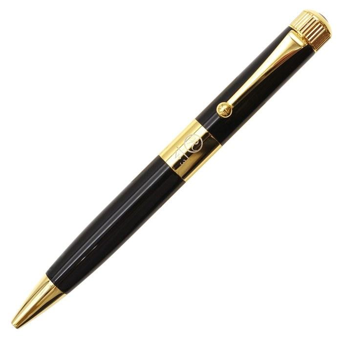 Romeo No. 3 Ballpoint Pen Mini Black/Gold Plated Black & Gold, 10x110mm/21g