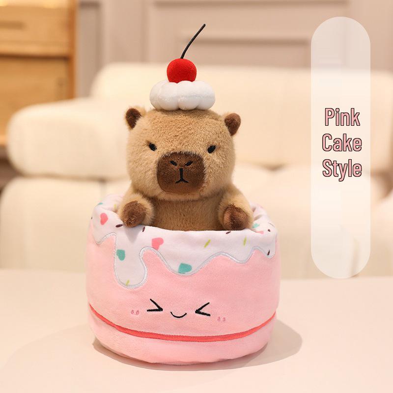 Dessert Pastry Capybara Plush Toy - Toast Bread Pillow for Kids' Birthday