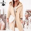 Damenmode, lässig, Herbst/Winter, einfarbig, bedruckt, langärmelig, mit Kapuze