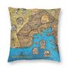 Baldurs Gate Map Pillowcase Polyester Linen Velvet Pattern Zip Decor Sofa Cushion Cover