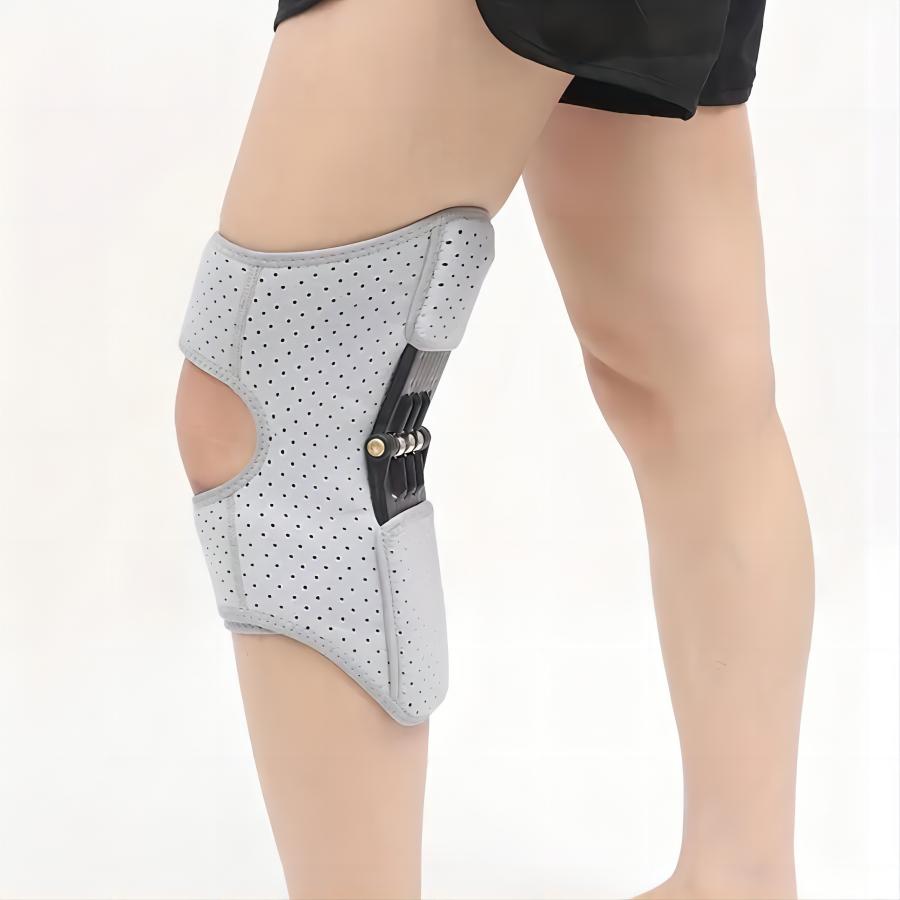 1 Pc Knee Brace Support With Powerful Rebound Springs,Adjustable Hook&Loop Closure,Running Sports Stabilizer Pads For Men&Women