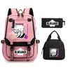 Blue Prison Student School Bag Children'S Meal Bag Casual Pencil Bag Three-Piece Set