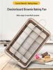 In Stock Non-Stick, Fixed Bottom 18-Cavity Brownie Pan - Square Cake and Bread Baking Mold