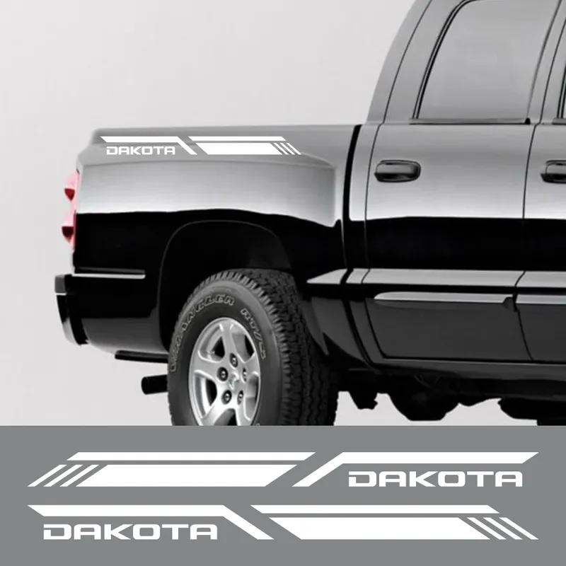 Pickup Bed Side Sticker For Dodge Dakota SLT SXT 5.9 R/T Sport Car Stripes Style Decor Decal Truck Vinyl Cover Auto Accessories