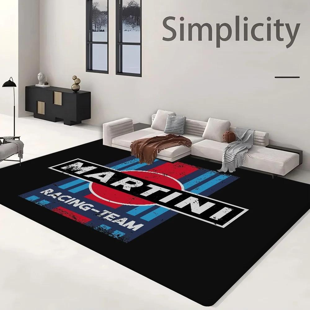 

M-Martini Racing Logo Room Mats Washable Non-Slip Living Room Sofa Chairs Area Mat Kitchen Alfombra Exquisite Home Decoration 40x60cm