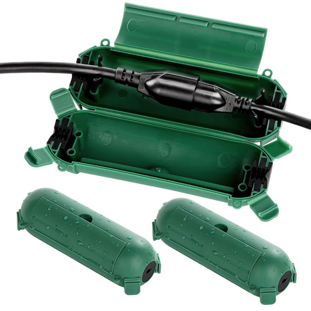 Compact Black Waterproof Junction Box with Upgraded Claws and Mounting Hole for Safe Power Extension