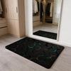 Abstract Hexagon Pattern Floor Mat Flannel Door Mat Non-Slip Absorbent Washable Indoor Home Rug