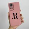 For Xiaomi Redmi Note 11 11S 4G 5G Case Cute Initial Letters Soft Liquid Silicone Shell For Redmi Note11 11 S 11 Pro Funda Capa