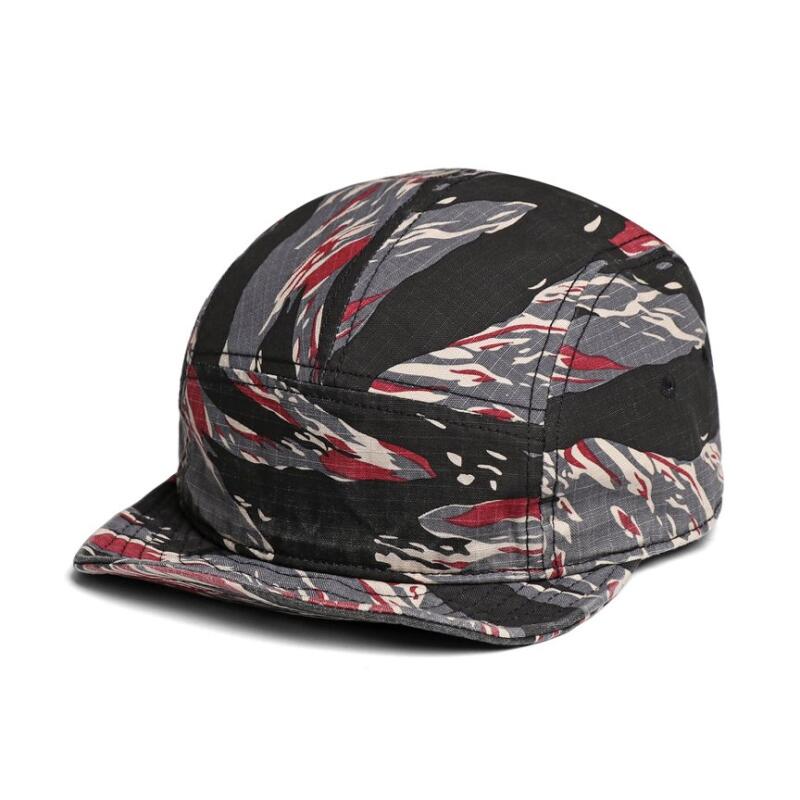 Berretto da Baseball a 5 Pannelli Vintage Colore Mimetico per Uomo Donna, Visiera Corta Rete di Cotone Liscia, Perfetto per Esterno Casual e Uso Quotidiano