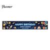 Birthday Decoration Banner Large Happy Yard Sign, 70 x 15 Inch Neon Cyberspace Theme Outdoor Backdrop for Boys Girls Party Supplies Portable