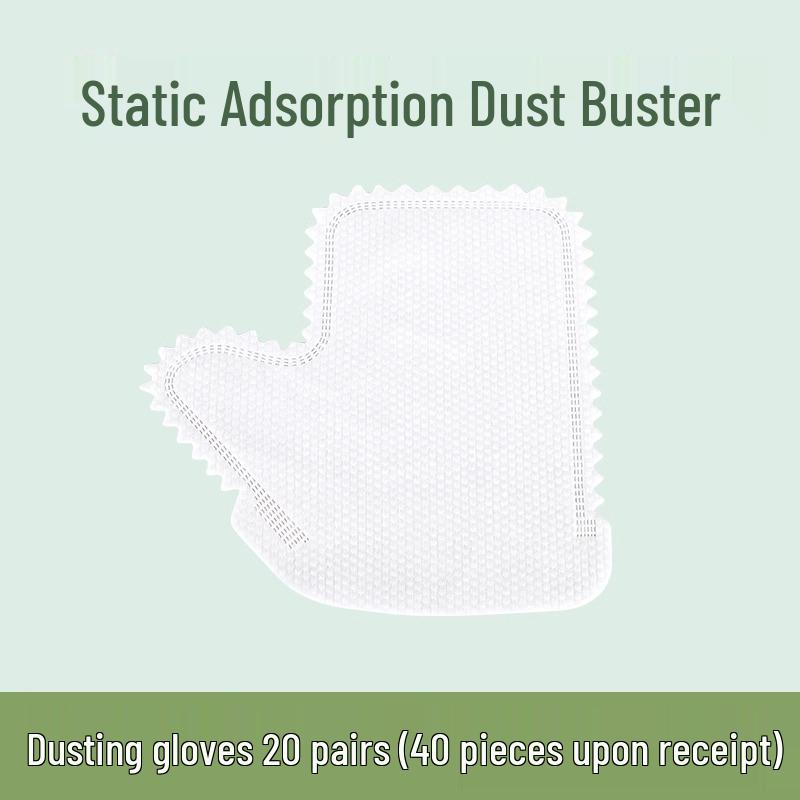 Elektrostatische Staubentfernung Einweg-Handschuhe - Vliesstoff zur Haaraufnahme, Haushaltsreinigung und Fensterwischen.